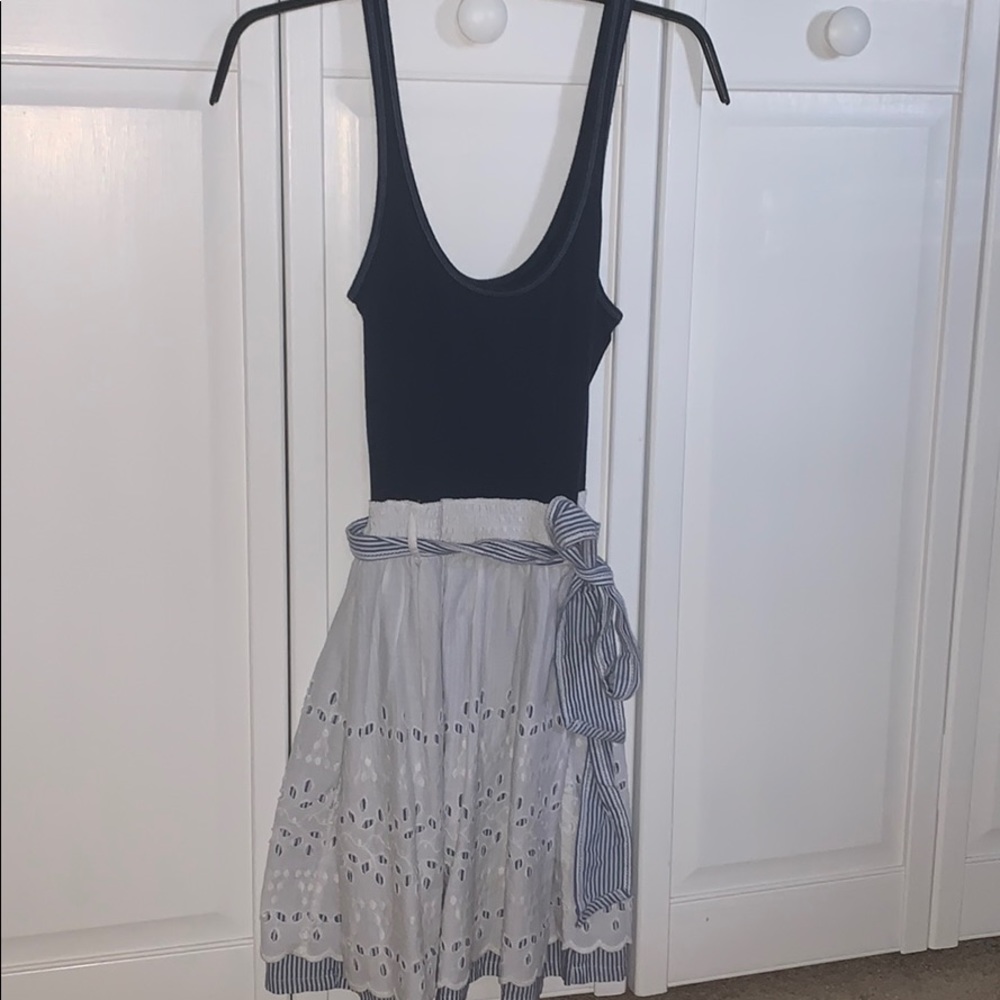 Thin strap dress with belt